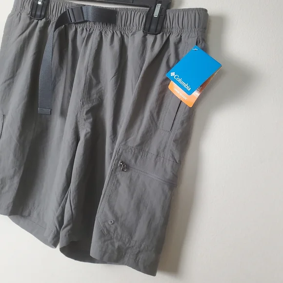 NEW Columbia Men's Mountaindale Belted Shorts Cargo Omni-Shade Gray Size Large - Picture 4 of 9